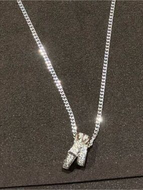 Hermès Etrivière 18K White Gold Diamond Pendant Necklace